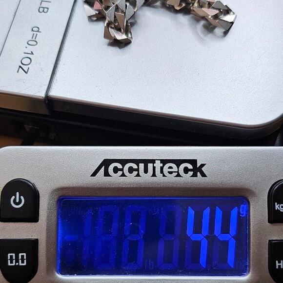 Solid 925 Italy Diamond Cut Curb Chain 20” 44g Heavy Sterling Silver 6.5mm - Picture 10 of 12